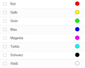 Das RGB-Farbenprodukt